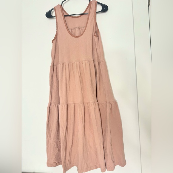 EVERLANE MUTED ROSE TIERED MAXI DRESS SZ MEDIUM - Picture 6 of 9